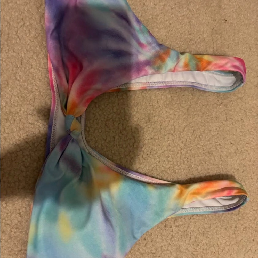 Colorful Tie-Dye Bikini Top
